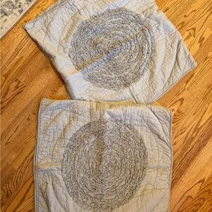 West Elm Gray Pillow Shams (Pair of Two)